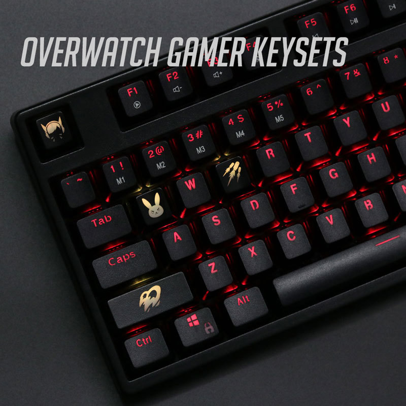 Keyboard Gaming Black - ABS gravado Keycaps com luz de
