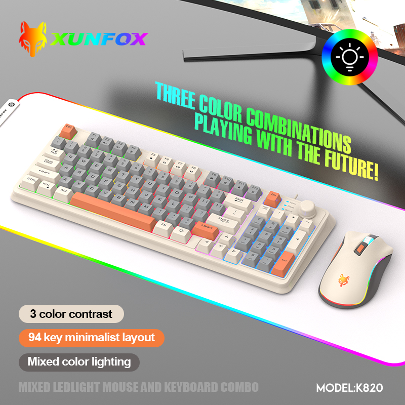 Gaming Keyboard And Mouse For Xbox - K820 USB com fio jogo teclado
