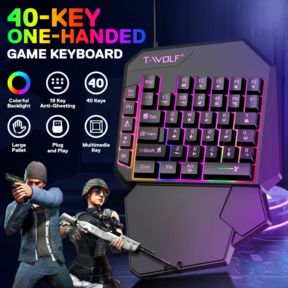 Combo de Teclado e Mouse RGB 5 - Gaming Keyboard And Mouse For Xbox avaliação e preço