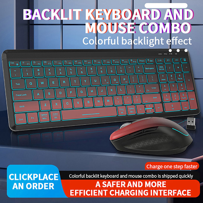 RGB Backlit Silent Wireless Te - Gaming Keyboard And Mouse For Xbox avaliação e preço