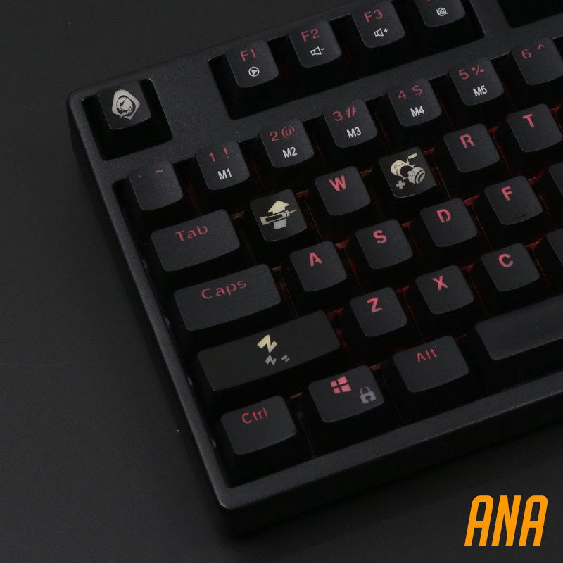 ABS gravado Keycaps com luz de - Keyboard Gaming Black avaliação e preço