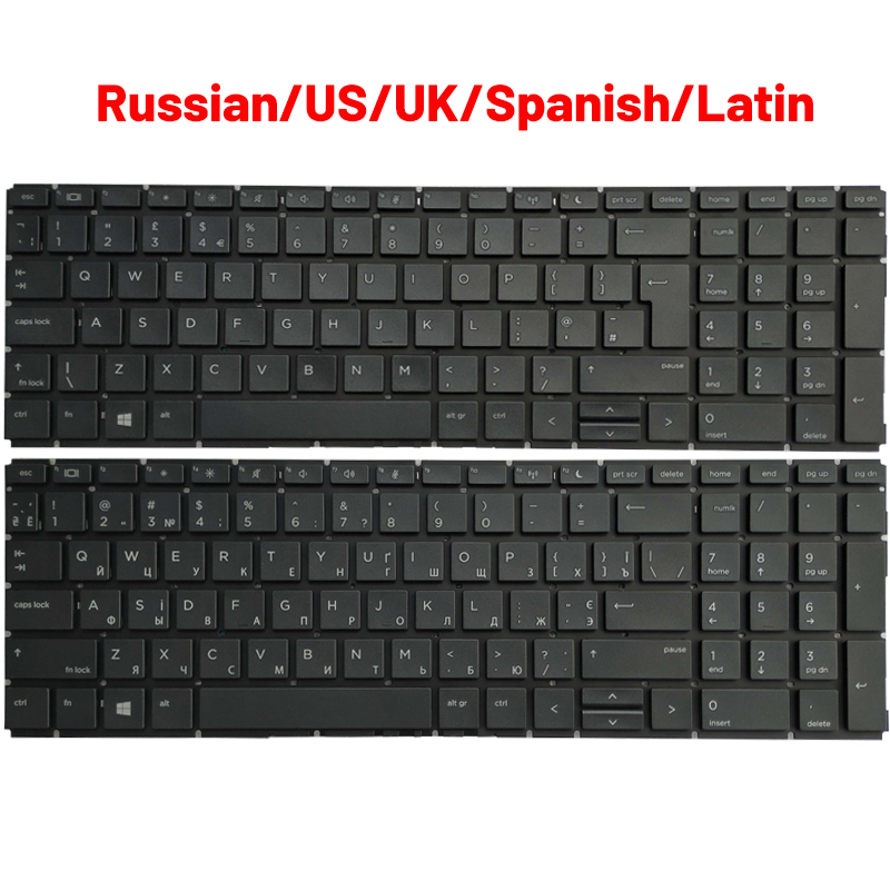 Novo teclado de laptop russo/e - Gaming Keyboard Hp avaliação e preço