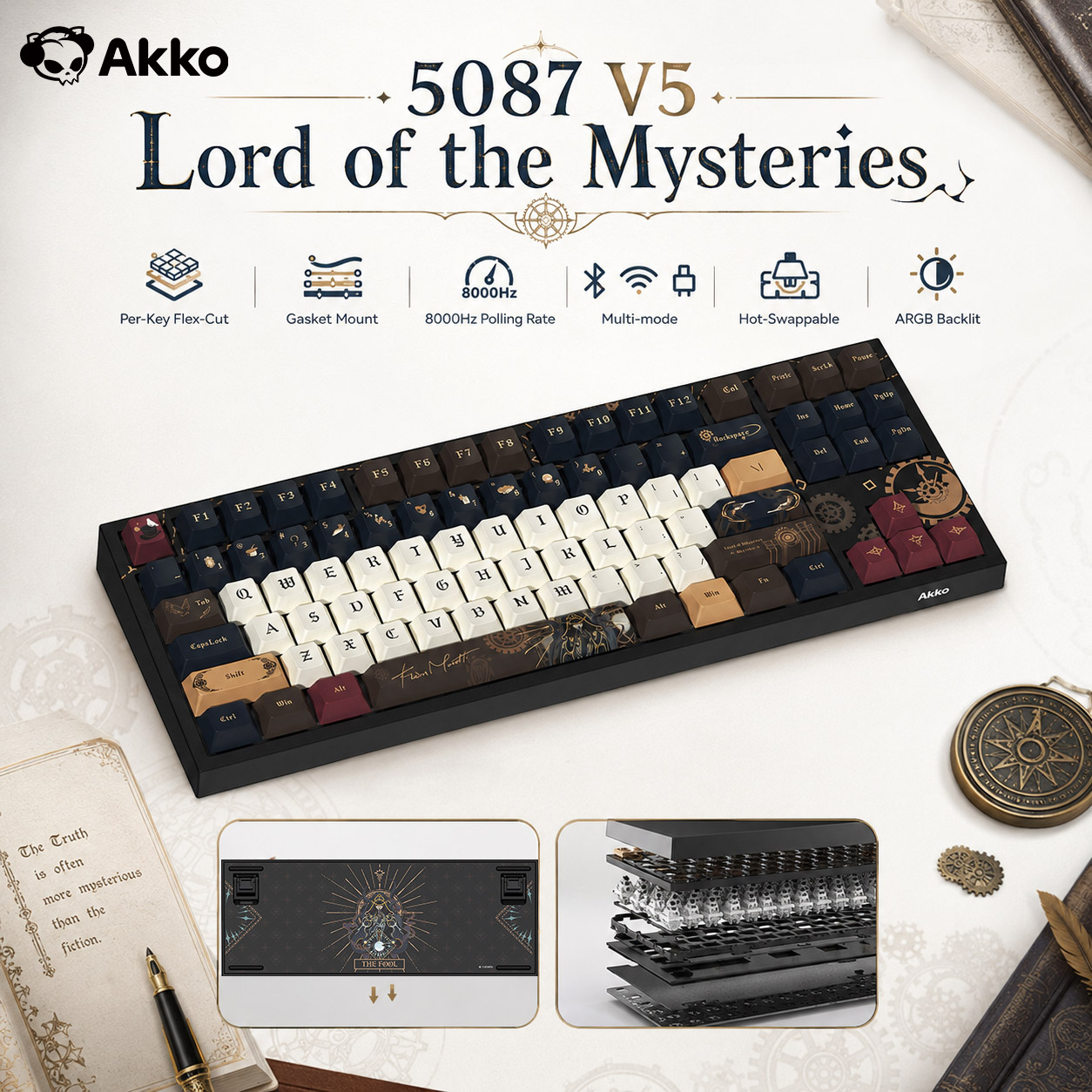 Teclado mecânico sem fio Akko, - Gaming Keyboard Tkl avaliação e preço