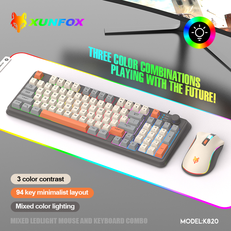 K820 USB com fio jogo teclado  - Gaming Keyboard And Mouse For Xbox avaliação e preço