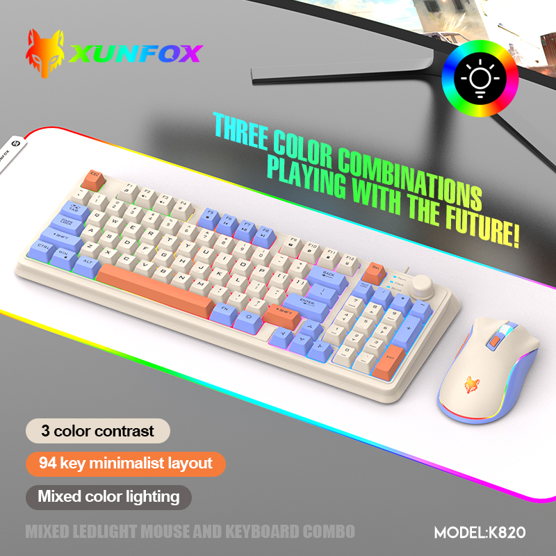 K820 USB com fio jogo teclado  - Gaming Keyboard And Mouse For Xbox avaliação e preço