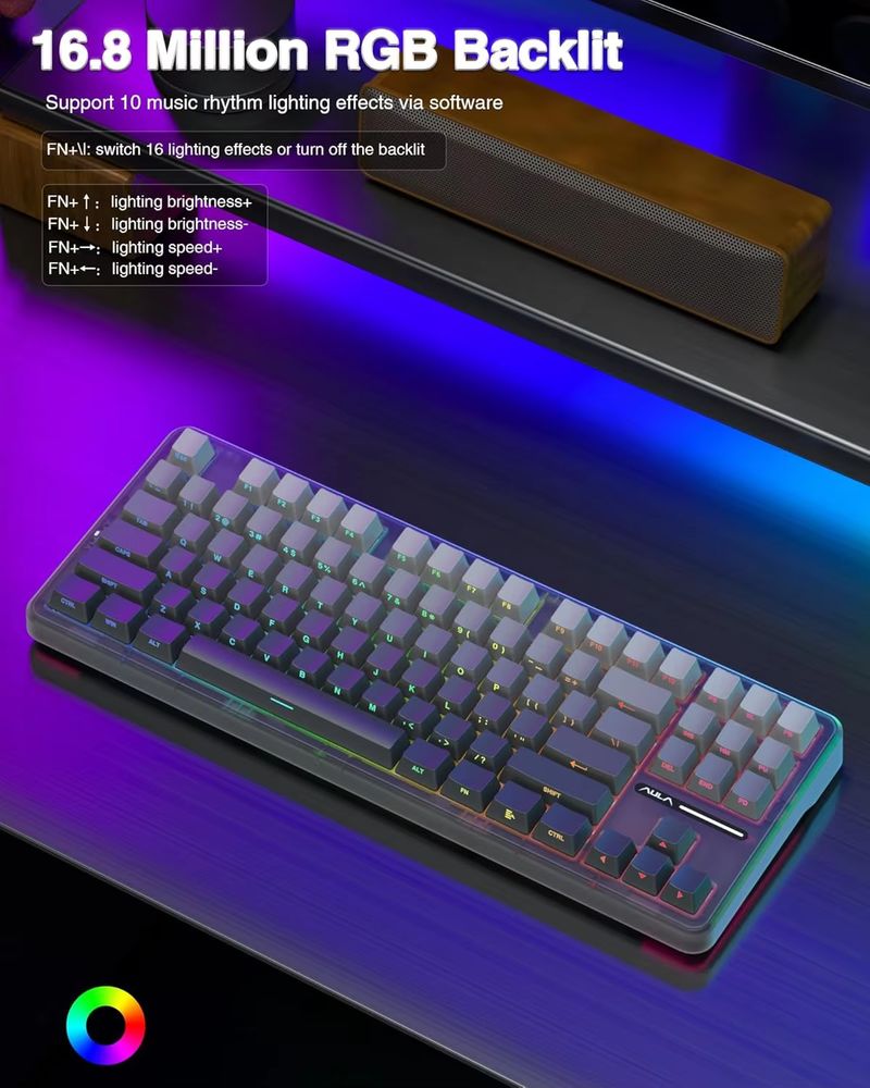 Teclado Mecânico Sem Fio Aula  - Gaming Keyboard Tkl avaliação e preço